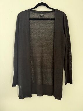 Halogen Linen Blend Cardigan Black XS